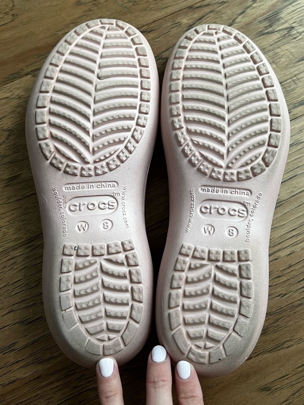 CROCS Women’s Slip-On Ballet Flats in Light Pink - Picture 6 of 6